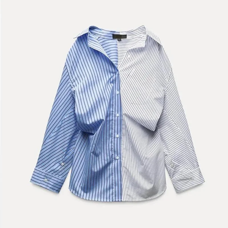 Other Blue White Striped Button-Up Shirt Blue - 1