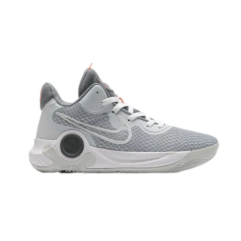 Nike Nike KD Grey/White/Orange Basketball Sneaker Grey
