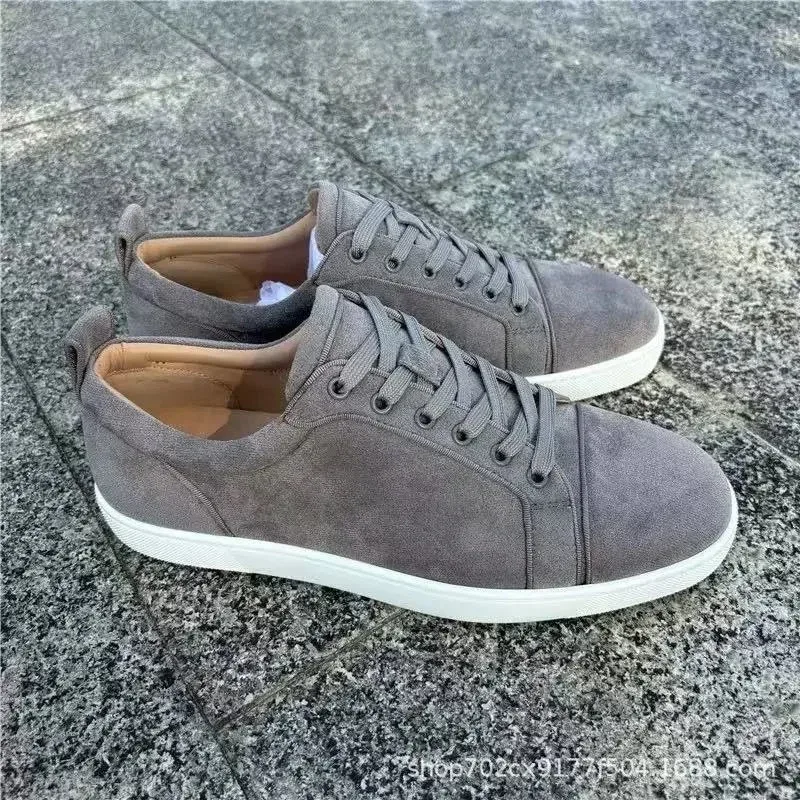 Christian Louboutin Christian Louboutin Grey Suede Low Sneakers Grey - 1