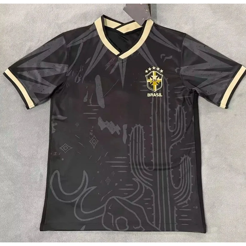 Adidas Adidas Classic Football Brazil Jersey Black/Gold Black - 1