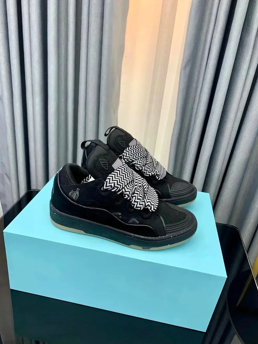 Other Unisex TH081260174 Black Zigzag Sneakers Black - 1