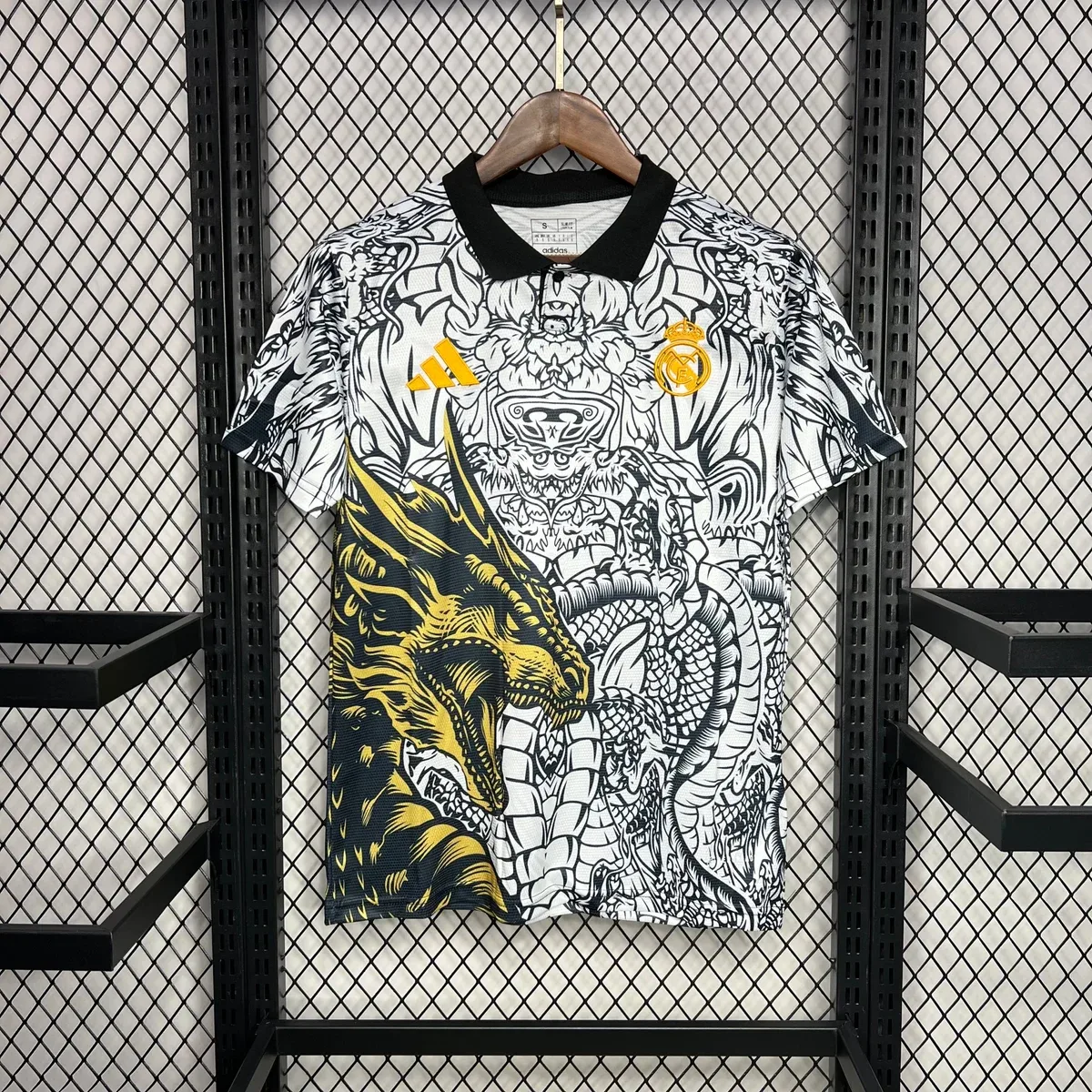Adidas Adidas Dragon Print White/Black/Yellow T-Shirt White