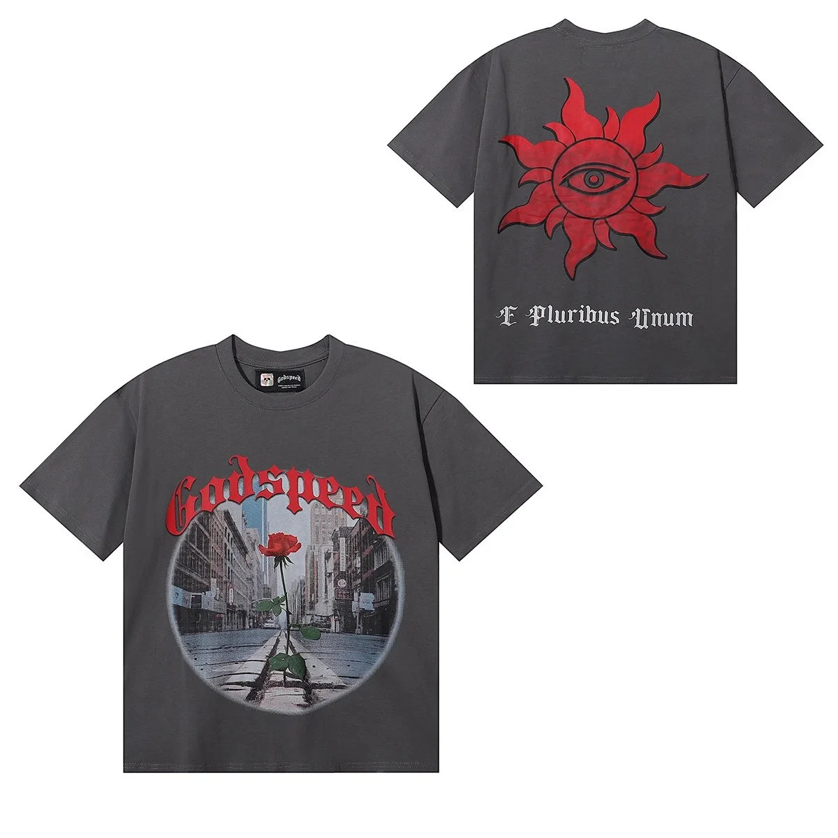 Other Charcoal Grey Godspeed Graphic T-Shirt Grey - 1