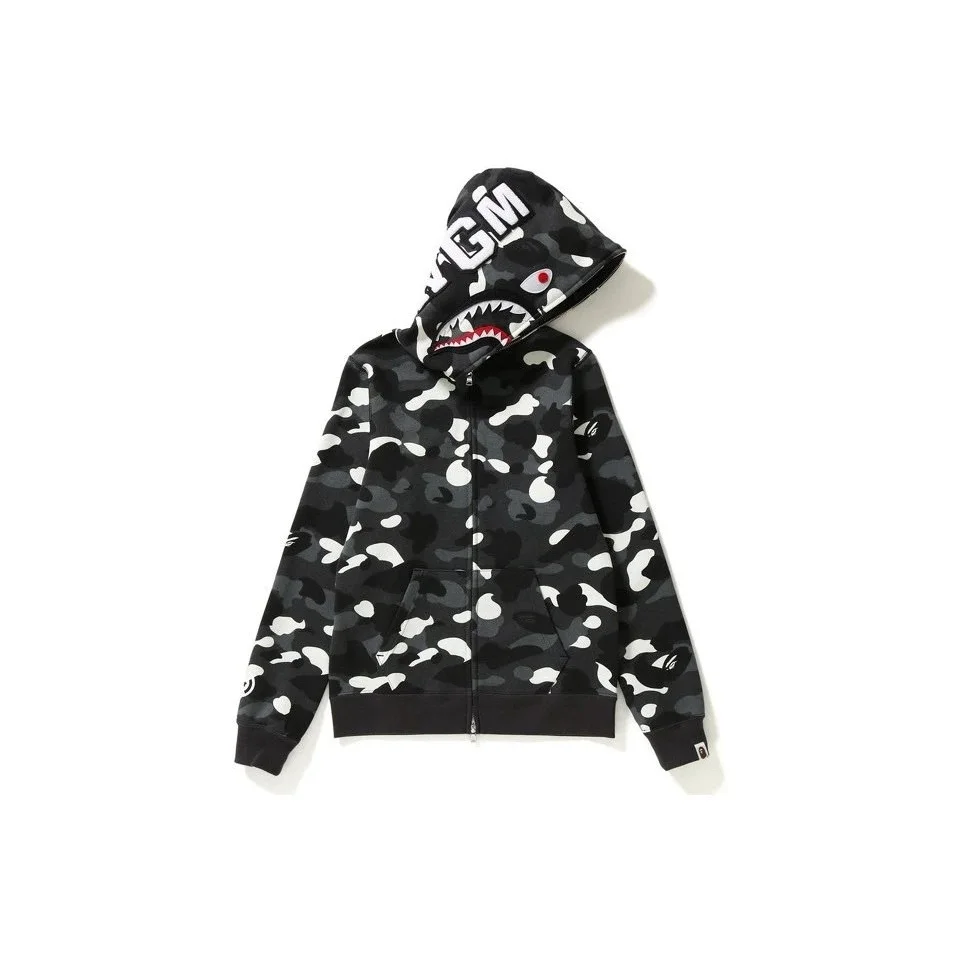 A Bathing Ape A Bathing Ape BAPE STA Camo Shark Hoodie Black Black - 1