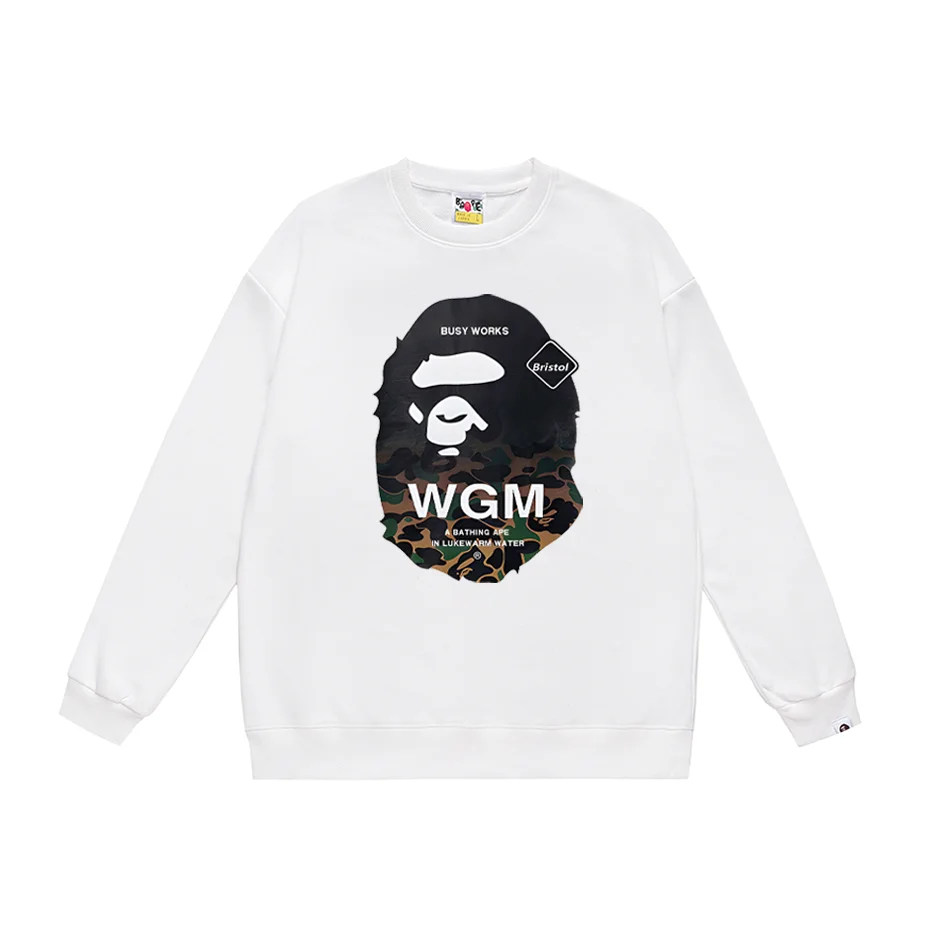 A Bathing Ape A Bathing Ape WGM Camo Head White Hoodie White - 1