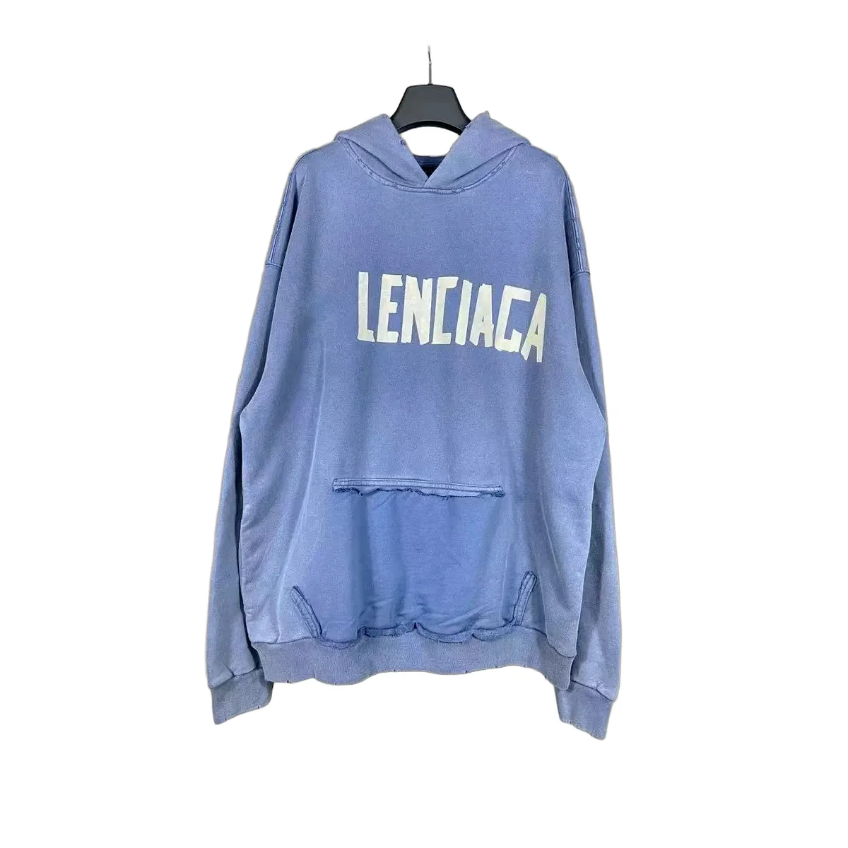 Balenciaga Balenciaga Sky Blue Oversized Logo Hoodie Blue