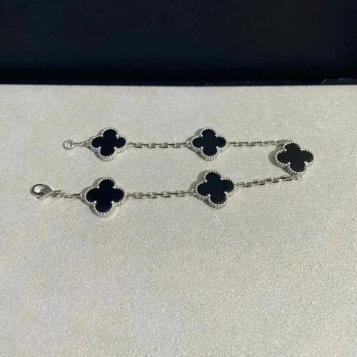 Van Cleef & Arpels Van Cleef & Arpels Alhambra Black and Silver Bracelet Black