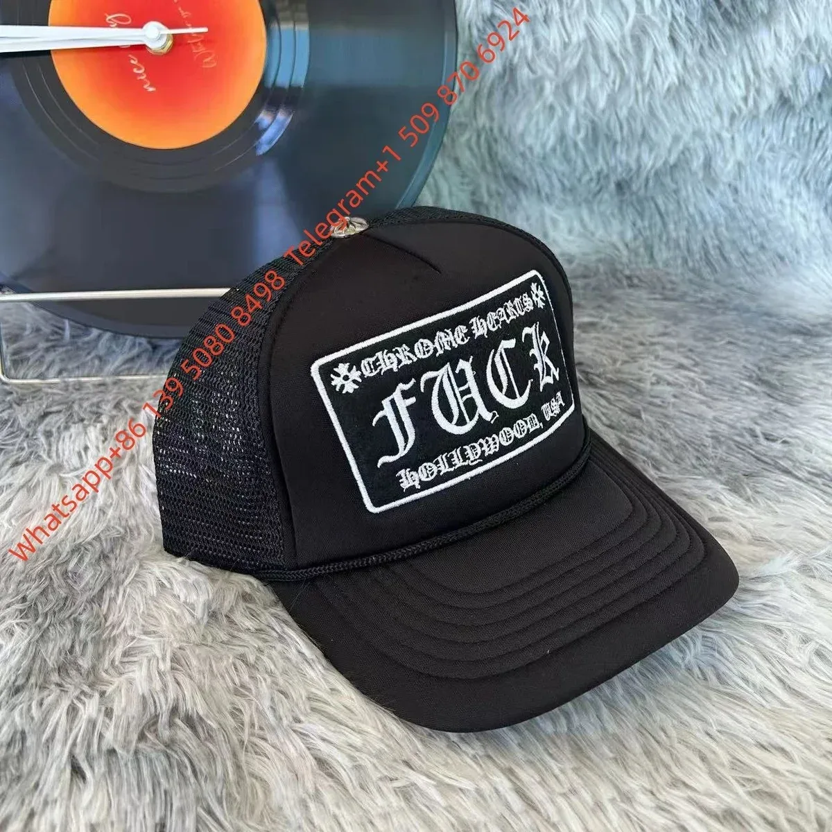 Chrome Hearts Chrome Hearts F*CK Trucker Cap Black Headwear Black - 1