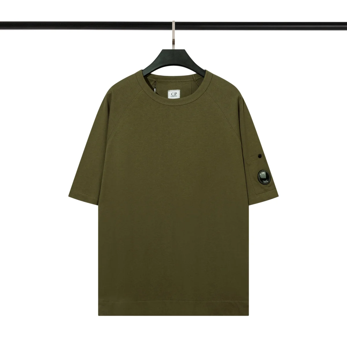 CP Company CP Company Olive Green Solid T-Shirt Green - 1