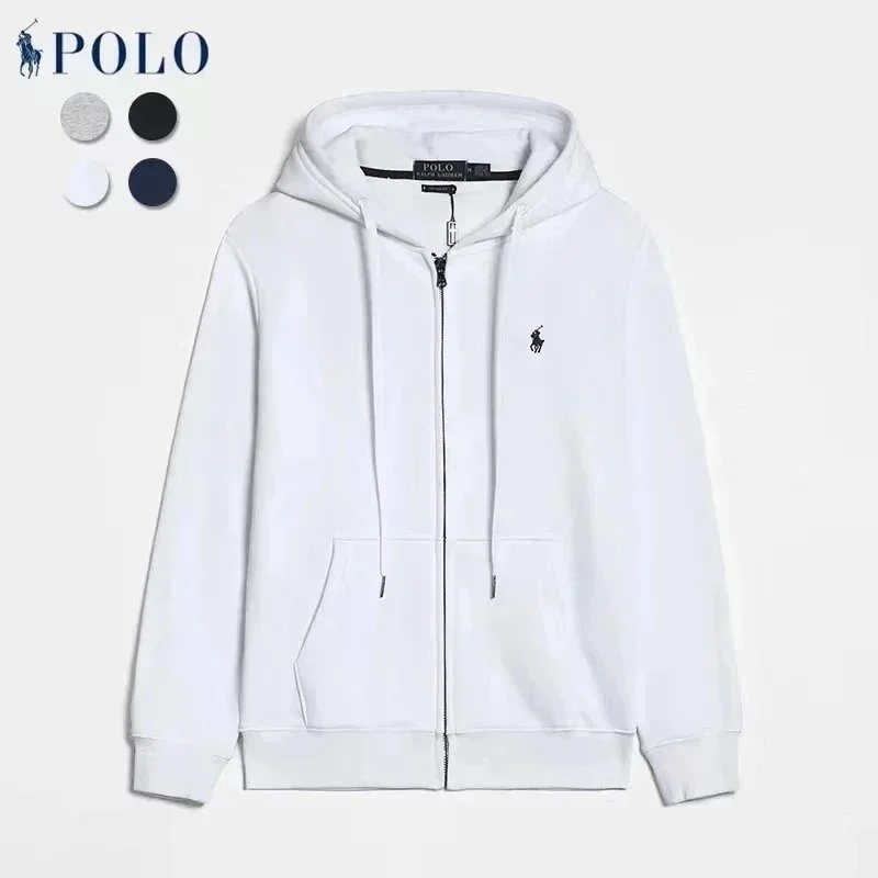 Polo Ralph Lauren Polo Ralph Lauren White Zip-Up Hoodie White - 1