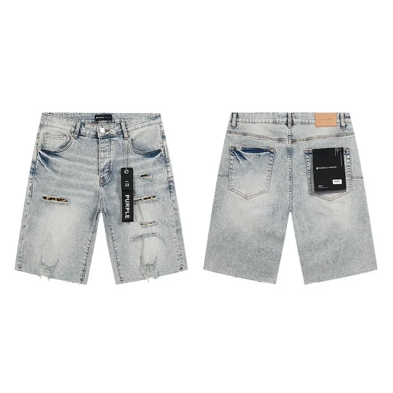 Purple Brand Purple Brand P001 Distressed Denim Shorts 05 Blue - 1