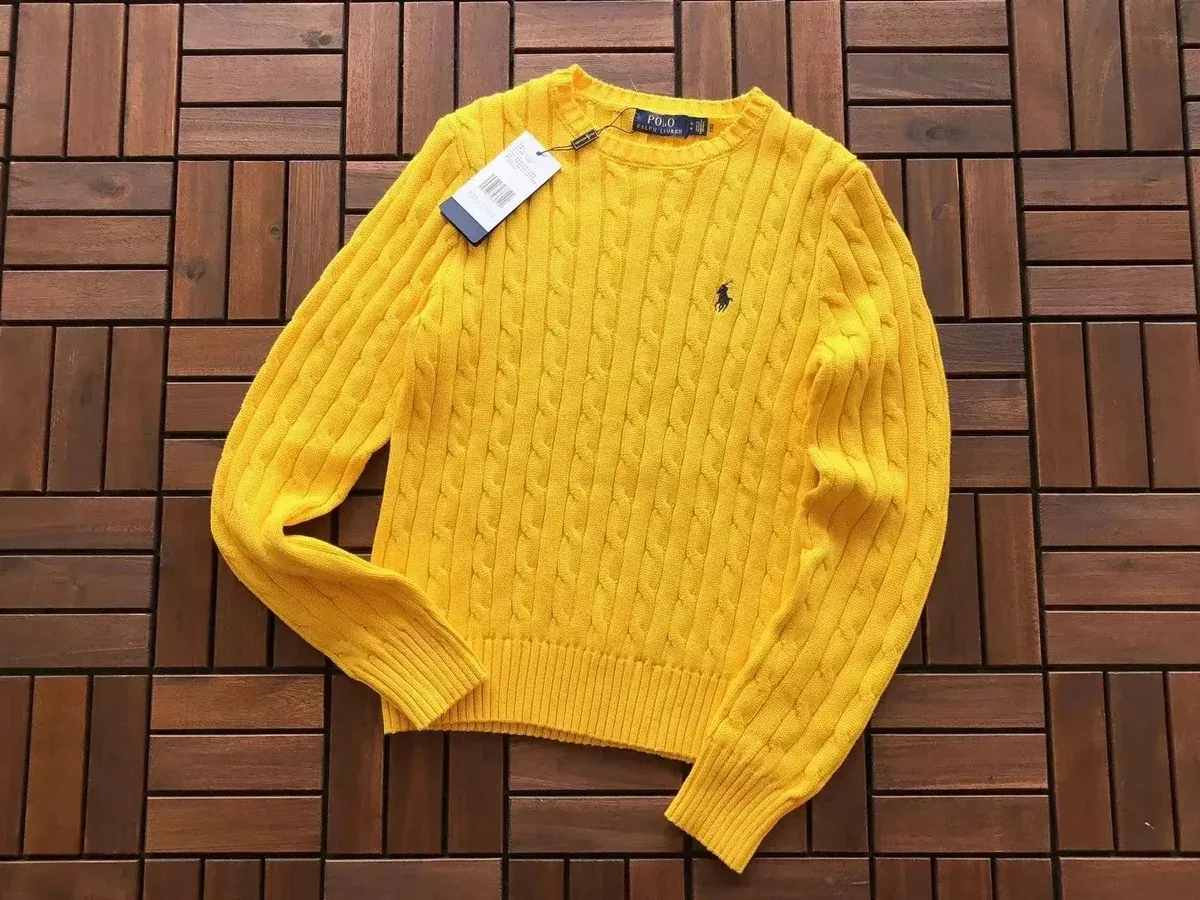 Polo Ralph Lauren Polo Ralph Lauren Yellow Cable Knit Sweater Yellow - 1