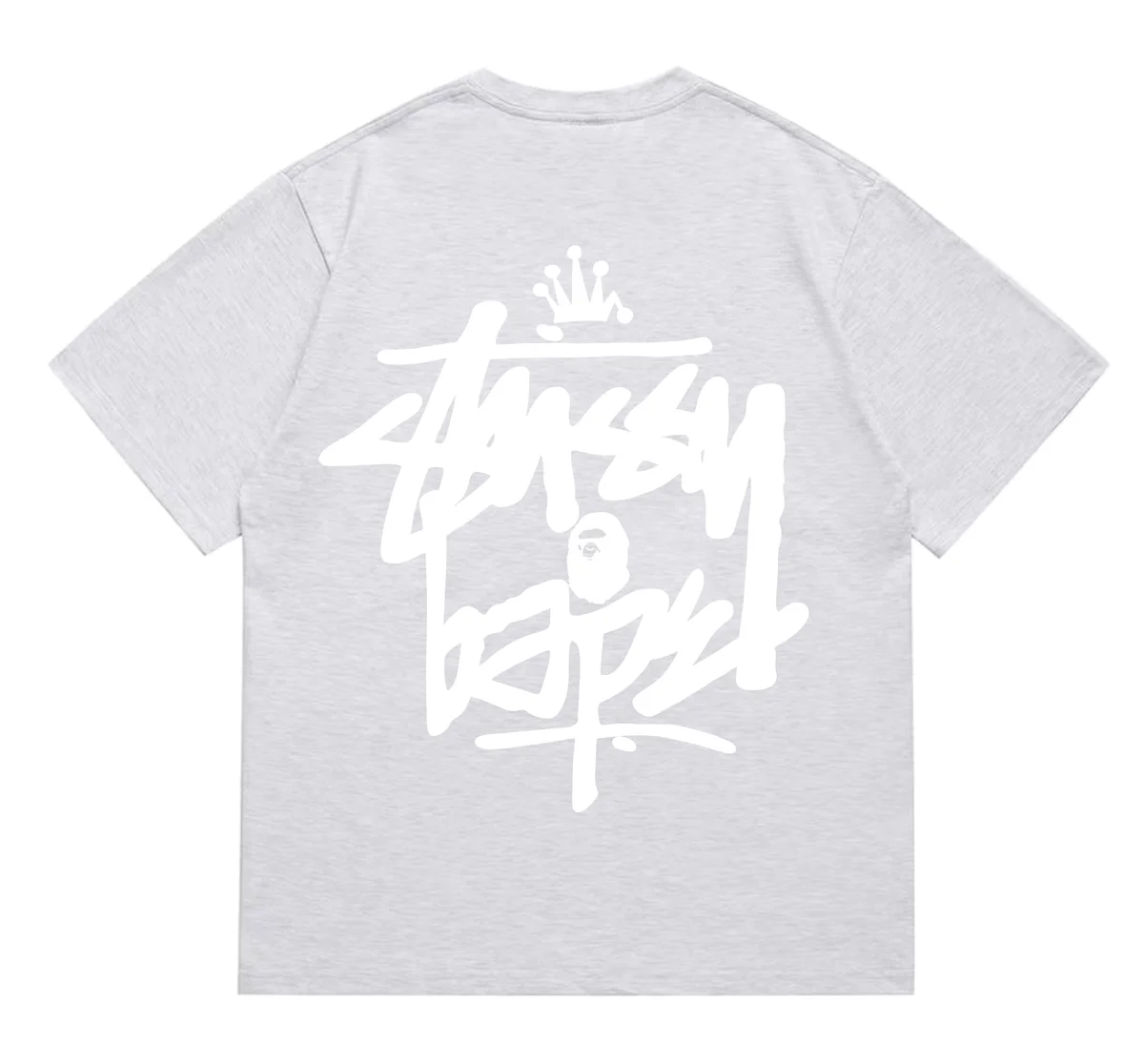 Stussy Stussy Basic Logo Heather Grey T-Shirt Grey