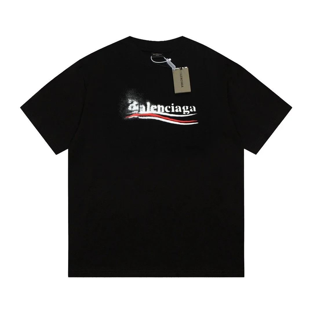 Balenciaga Balenciaga Black 'Balenciaga' Logo T-Shirt Black - 1
