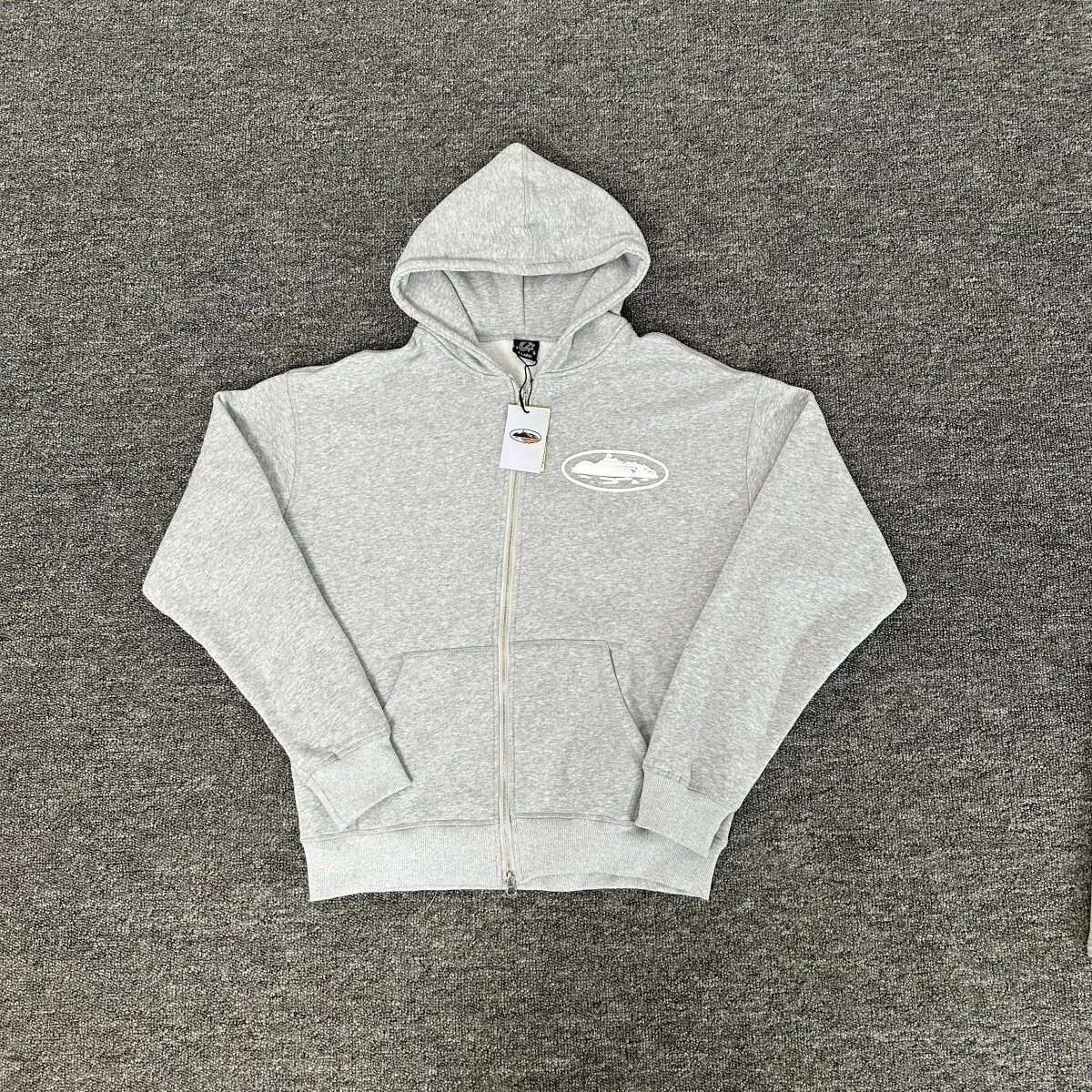 Other 756 Grey (Foam Print) Zip-Up Hoodie Grey - 1