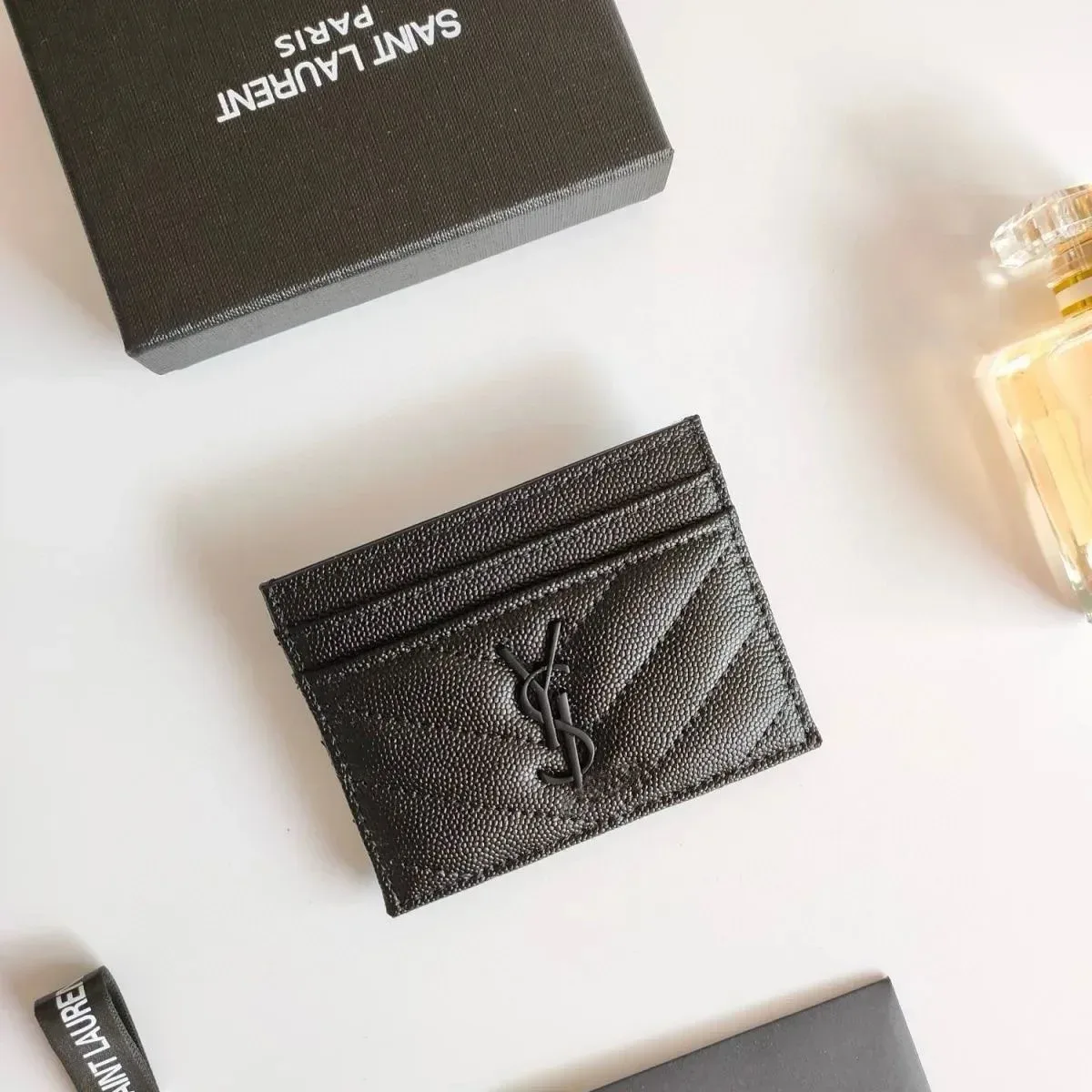 Saint Laurent Saint Laurent Monogram Black Card Holder Black
