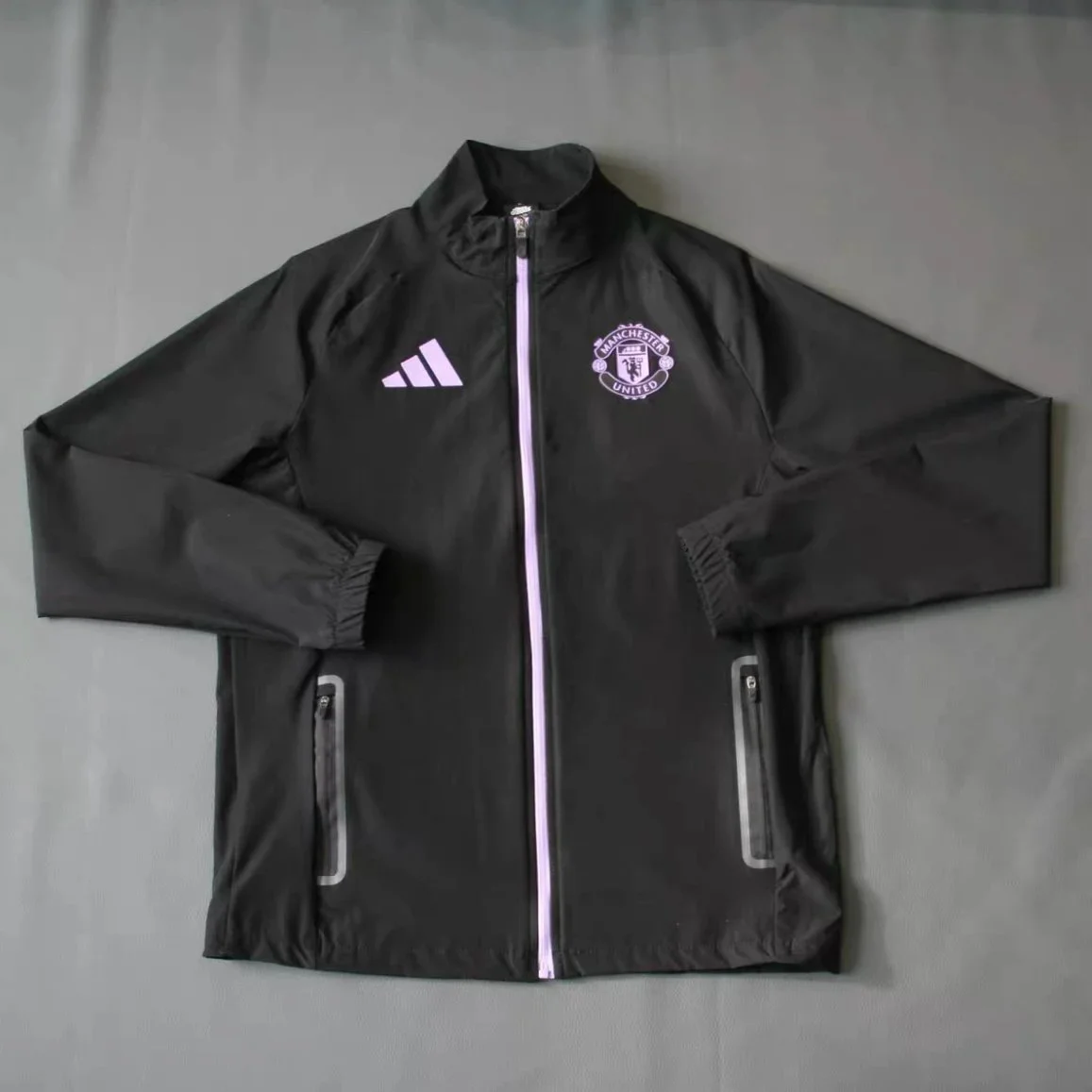 Adidas Adidas Manchester United Black Purple Jacket Black - 1