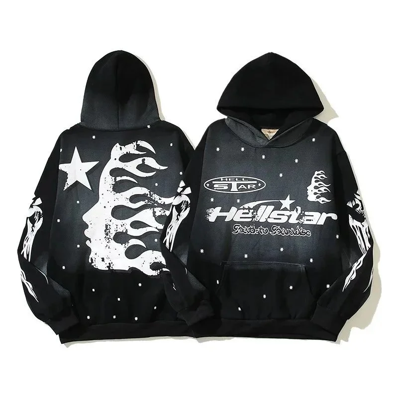 Hellstar Hellstar Studios Black Flame Star Hoodie Black