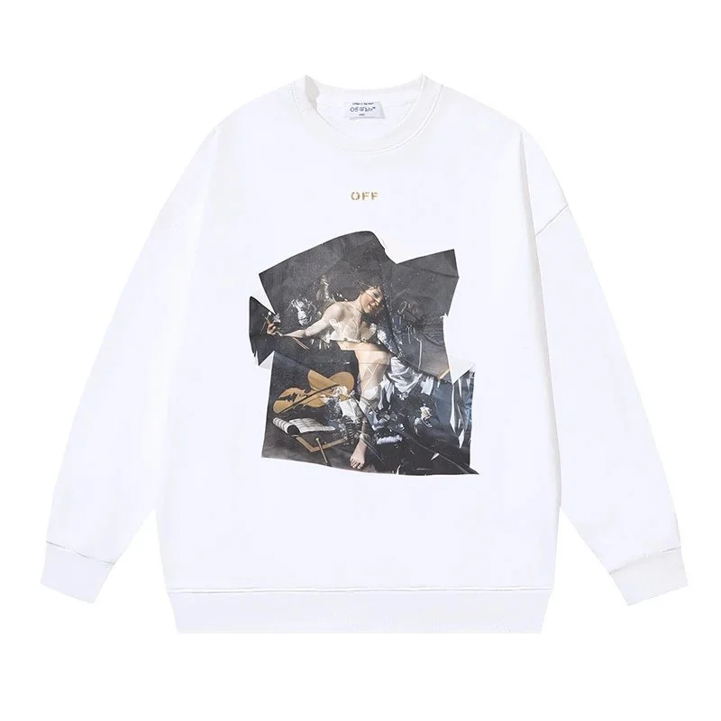 Off-White Off-White Art Print Oversized T-Shirt White White - 1