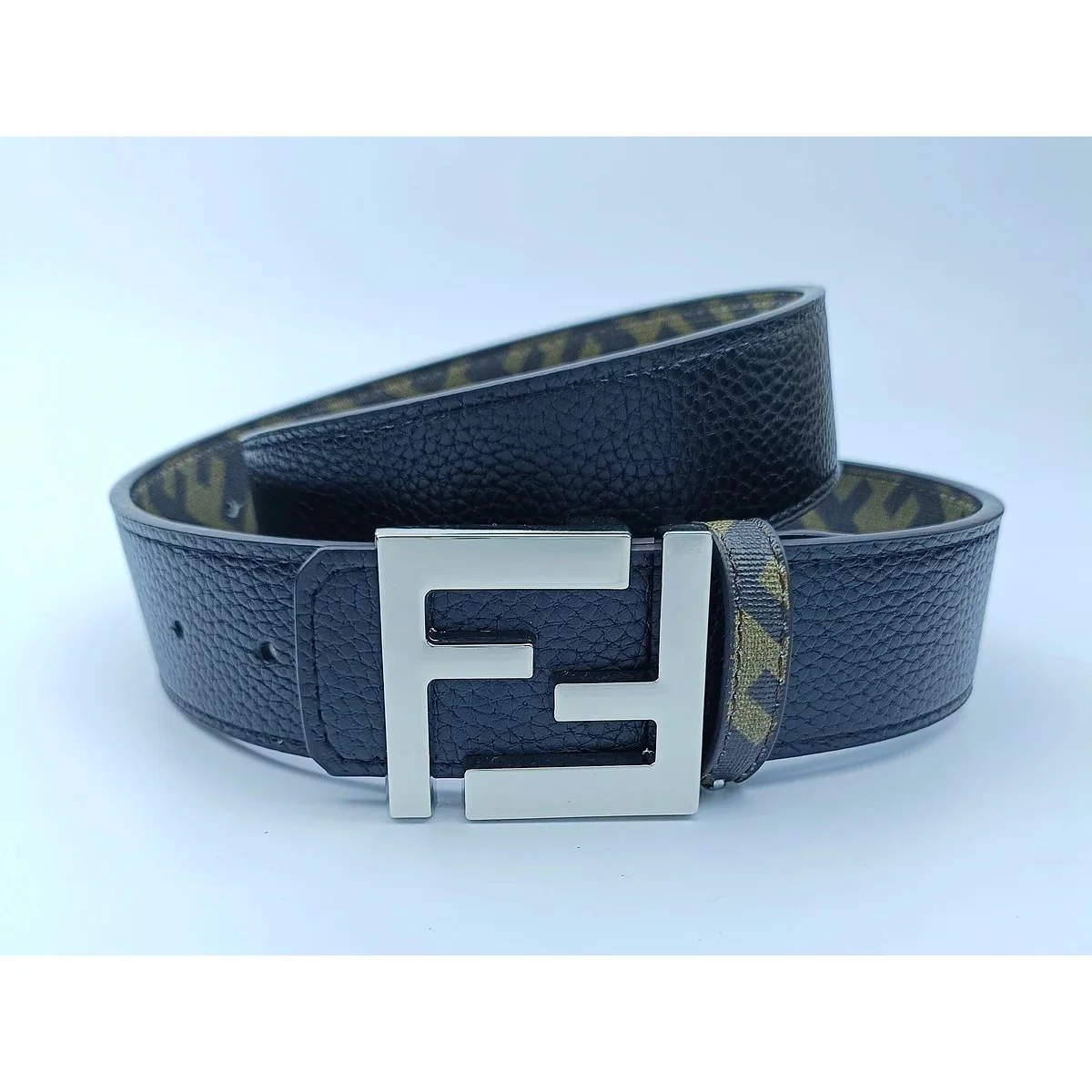 Fendi Fendi Iconic FF Buckle Belt Black/Gold Black - 1
