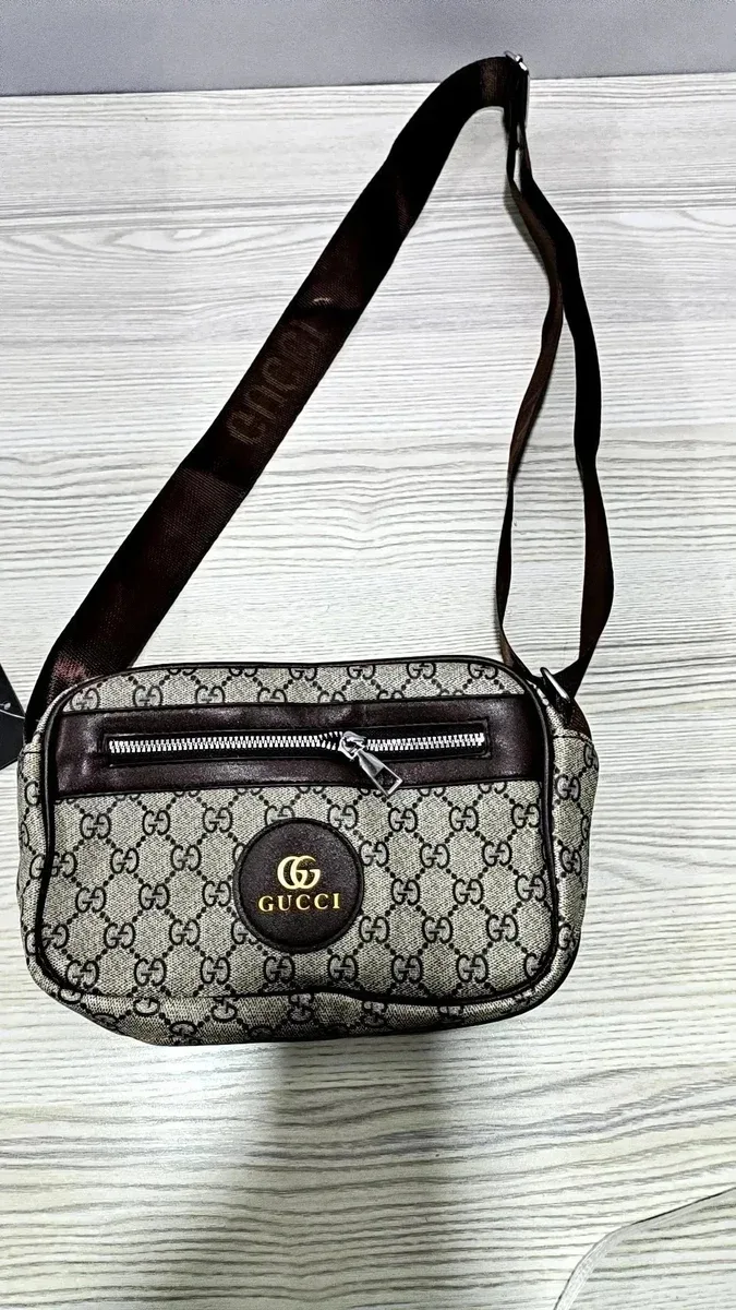Gucci Gucci GG Monogram Beige & Brown Crossbody Bag Beige - 1