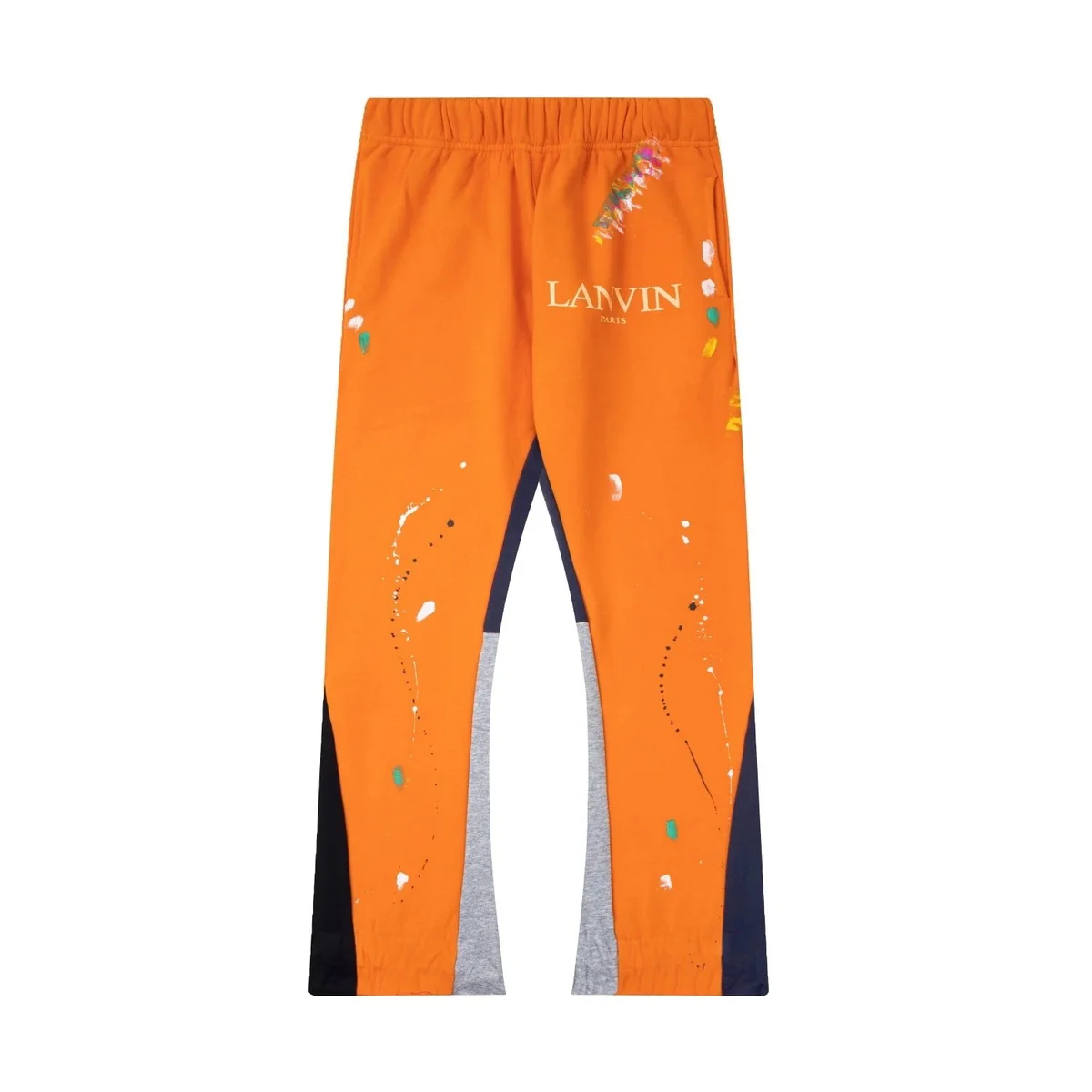 Lanvin Lanvin Paint Splatter Orange Track Trousers Orange