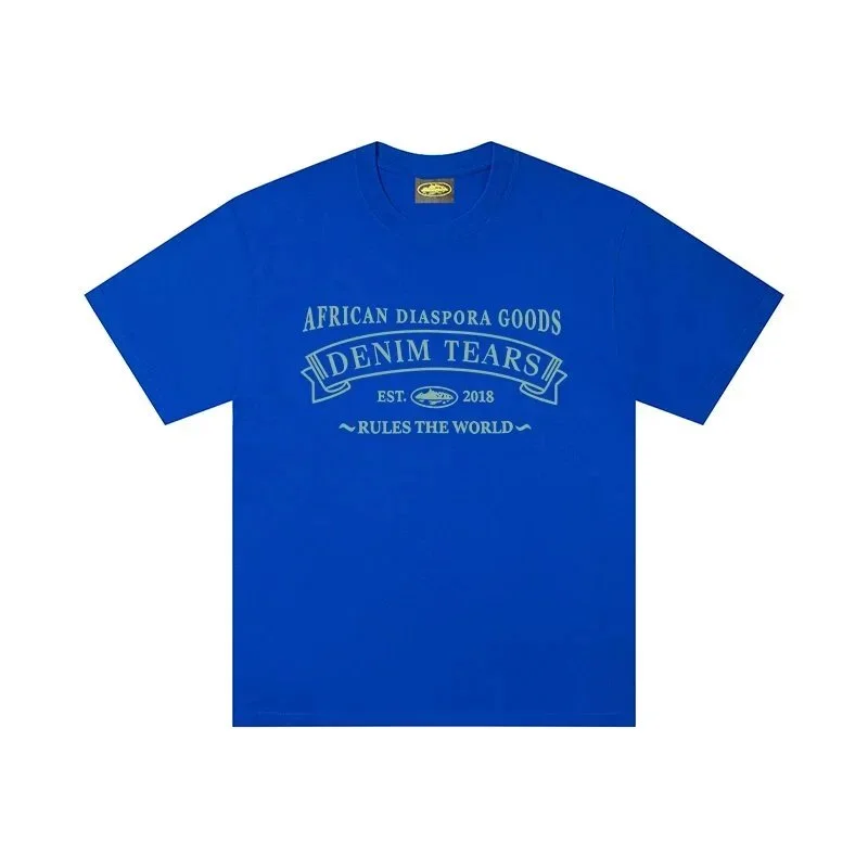 Other African Diaspora Goods Denim Tears Blue T-Shirt Blue - 1