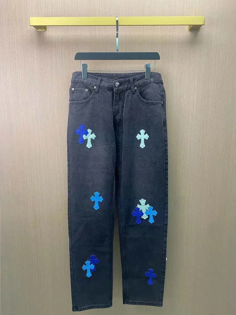 Chrome Hearts Chrome Hearts CH Cross Cross-Patch Jeans Black/Blue Black