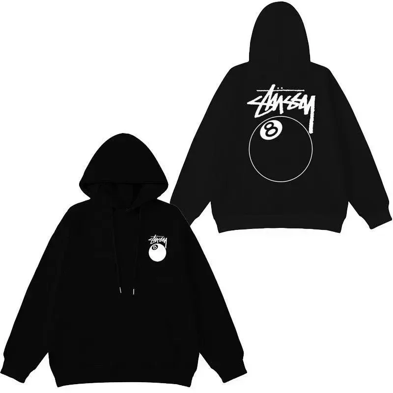 Stussy Stussy 8 Ball Black/White Hoodie Black - 1
