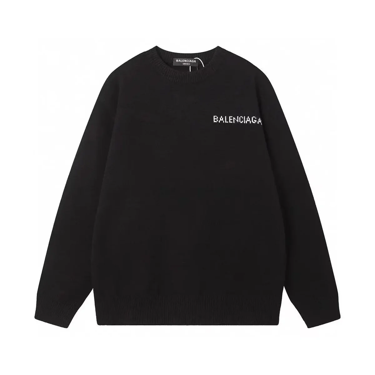 Balenciaga Balenciaga Black Logo Knit Sweater Black - 1