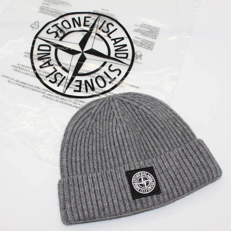 Stone Island Stone Island Heather Grey Beanie Grey