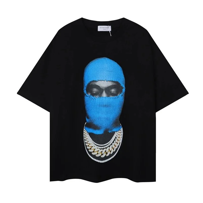 Other Black Graphic T-Shirt with Blue Mask Print Black - 1