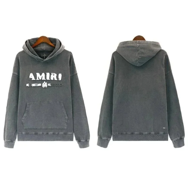 Amiri Amiri ALBB-004 Grey Hoodie Grey - 1