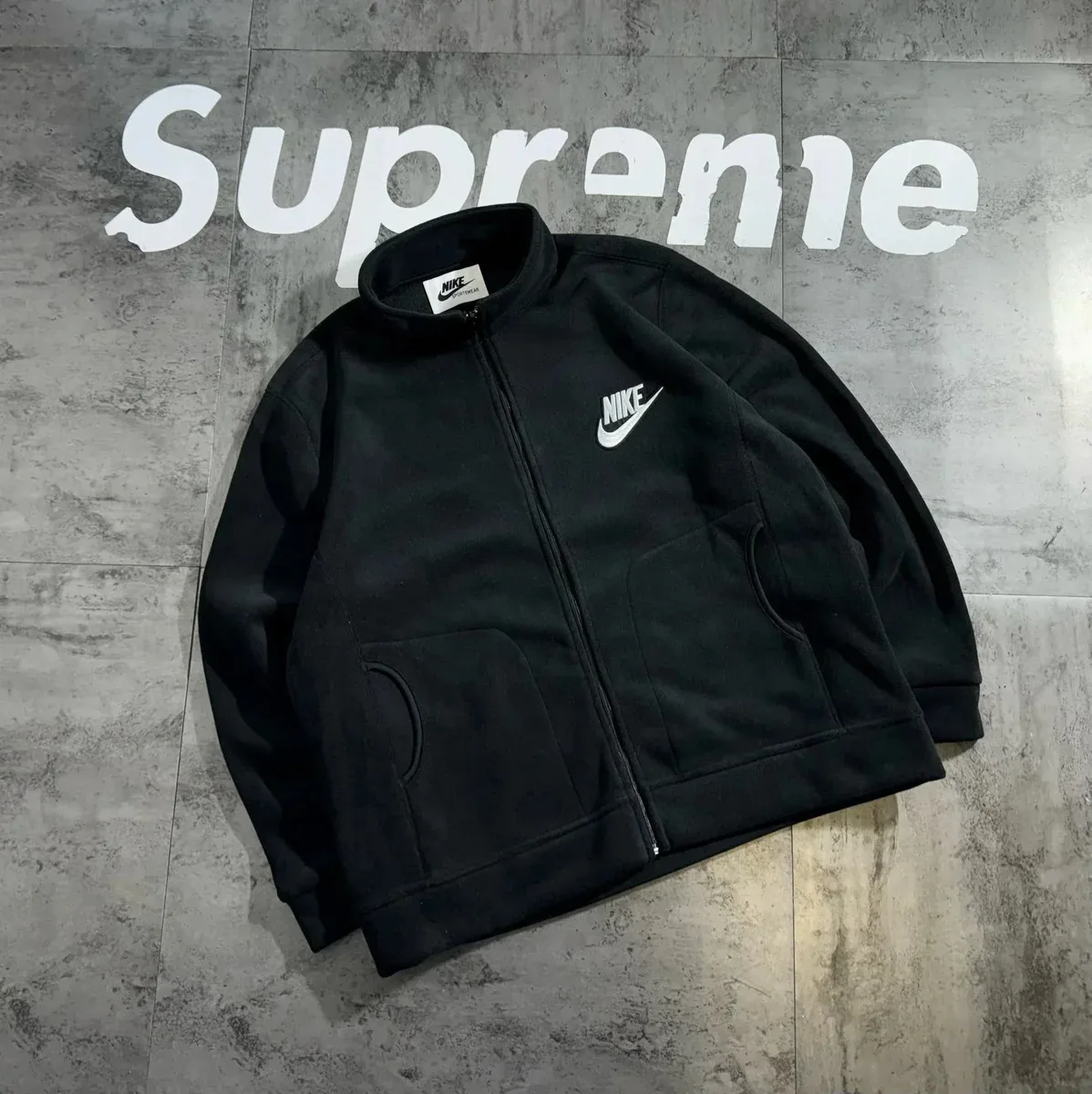 Nike Nike Club Fleece Black Zip-Up Jacket Black