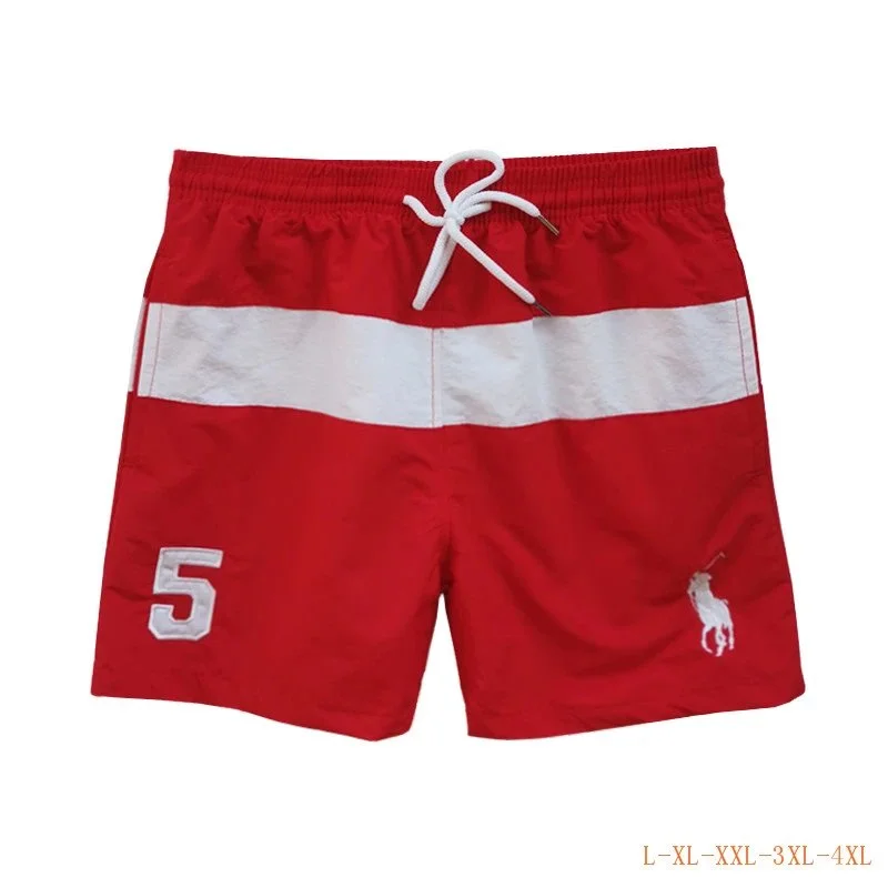 Polo Ralph Lauren Polo Ralph Lauren Red & White Stripe Swim Shorts Red - 1