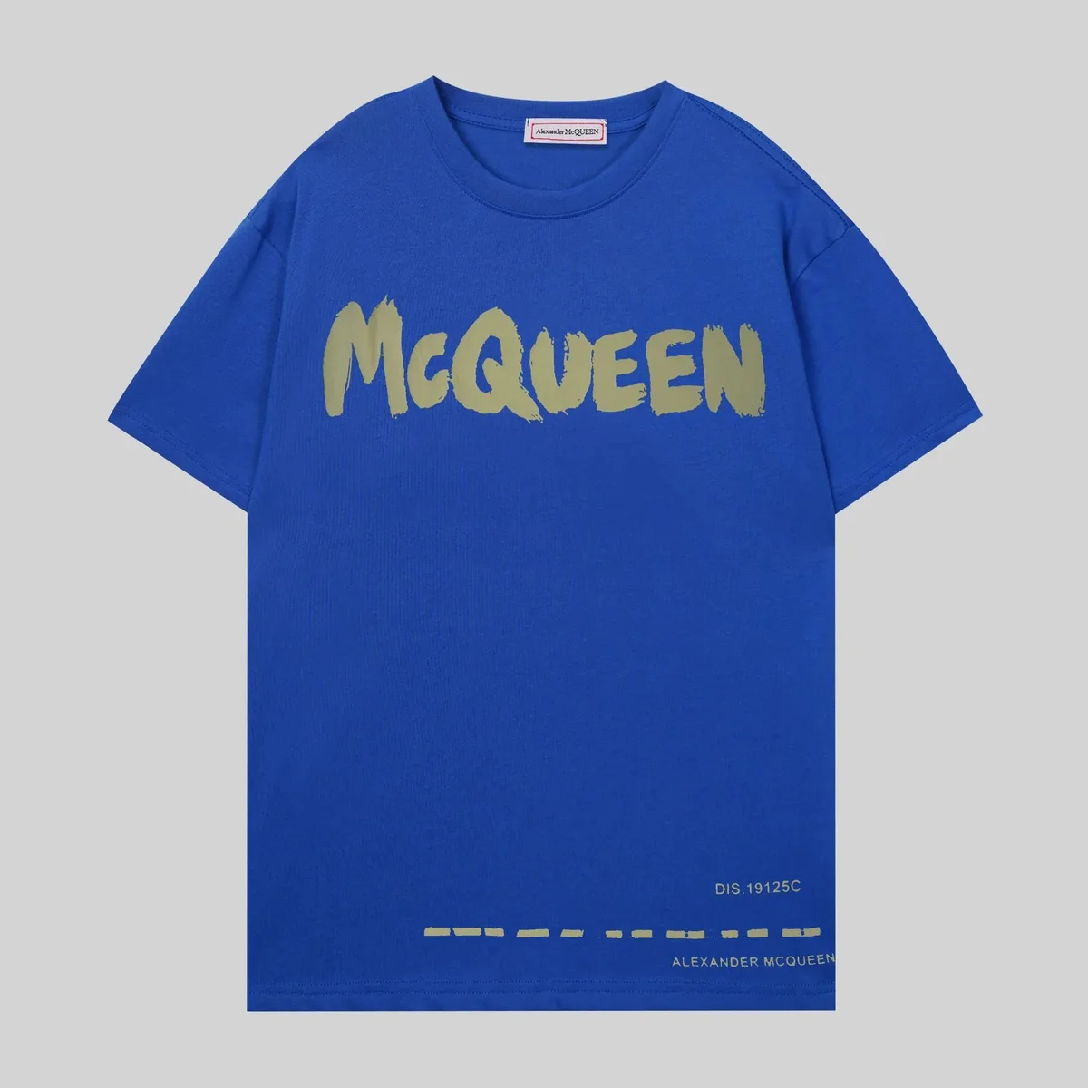 Alexander McQueen Alexander McQueen Blue MCQUEEN Logo T-Shirt Blue - 1