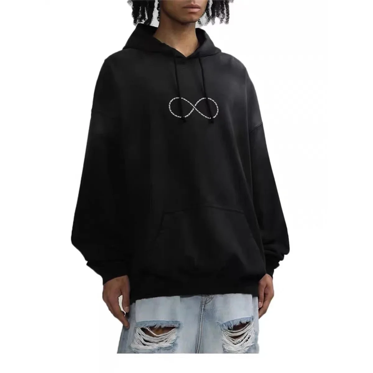 Other Unisex Black Infinity Hoodie Black - 1