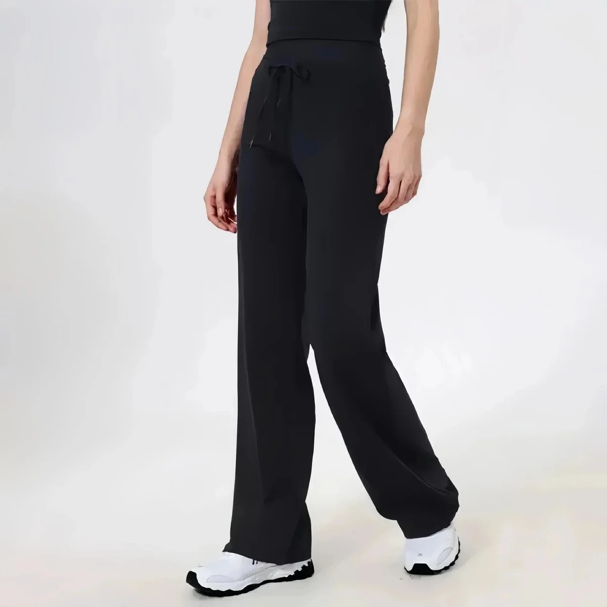 Other Black Drawstring Wide-Leg Pants Black - 1