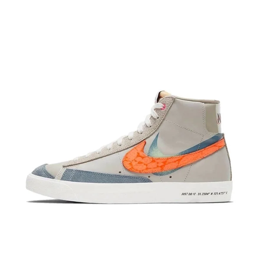 Nike Nike Blazer Mid '77 Sail/Orange Swoosh Sneakers Grey - 1