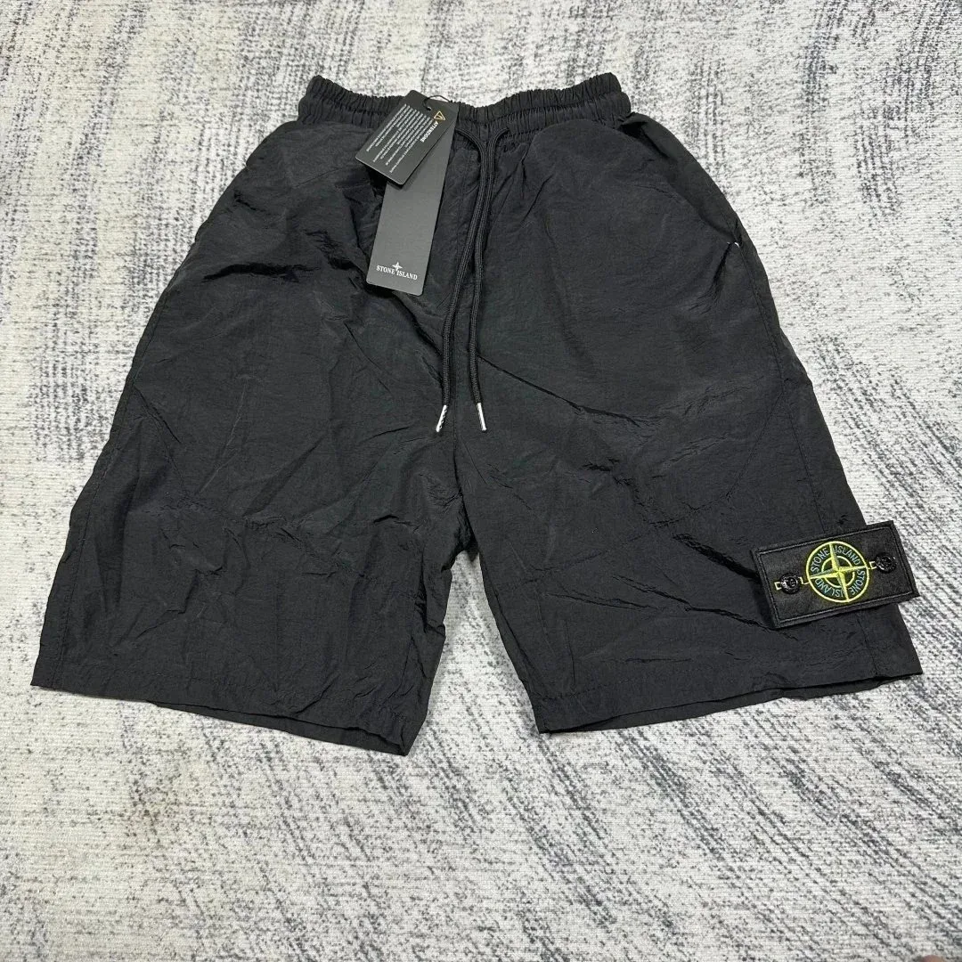 Stone Island Stone Island Black Compass Logo Shorts Black