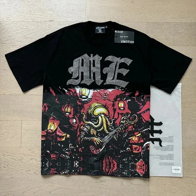 Maison Mihara Yasuhiro Maison Mihara Yasuhiro MMY Blakey Black Graphic T-Shirt Black - 1