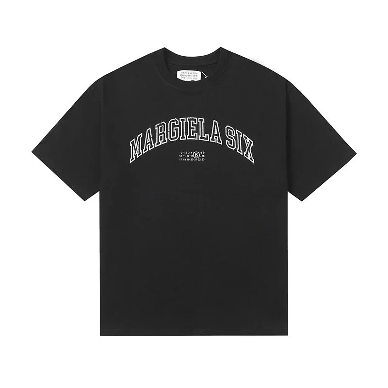 Maison Margiela Maison Margiela Margiela Six Black T-Shirt Black - 1