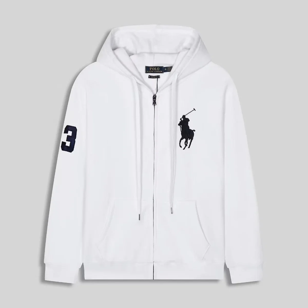 Polo Ralph Lauren Polo Ralph Lauren Classic Logo White Zip-Up Hoodie White - 1