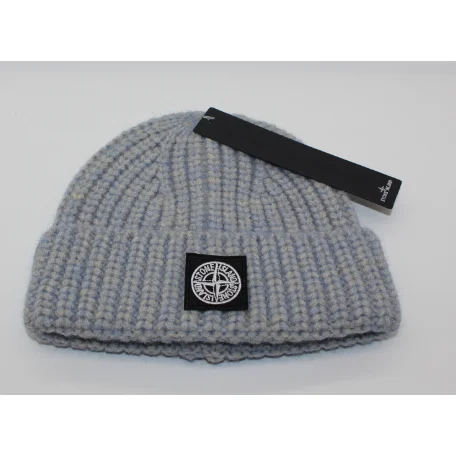 Stone Island Stone Island Heather Grey Knit Beanie Grey