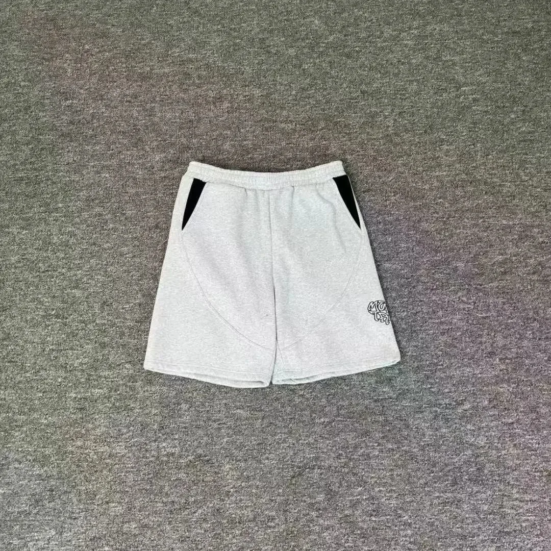 Other Unisex Grey & Black Panel Shorts Grey - 1