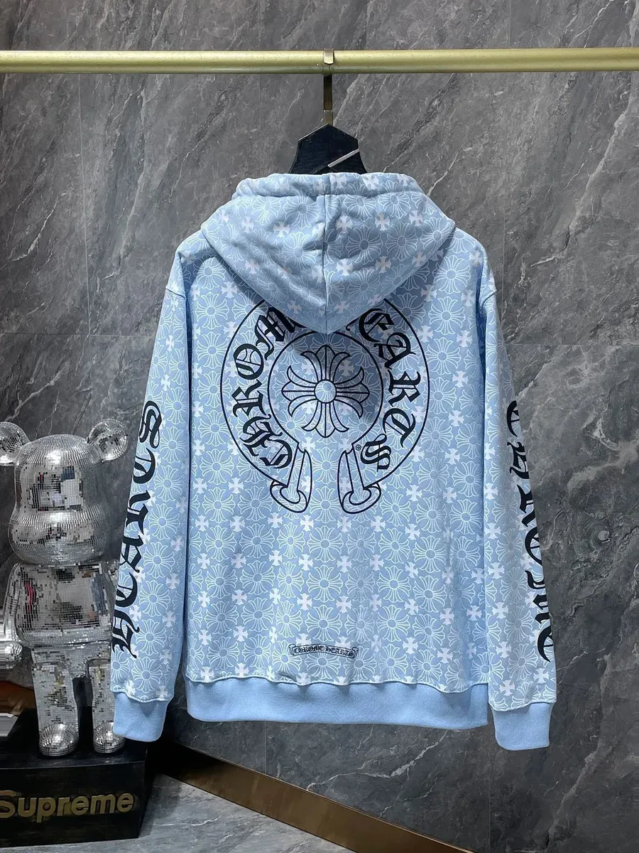 Chrome Hearts Chrome Hearts Floral Hoodie 5021 Blue Blue - 1