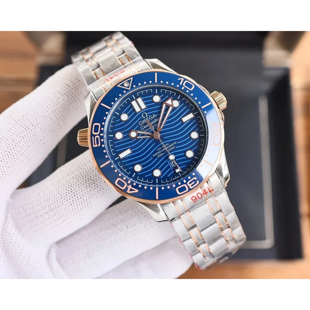 Omega Omega Seamaster Diver 300M Blue Dial Steel & Rose Gold Watch Blue - 1