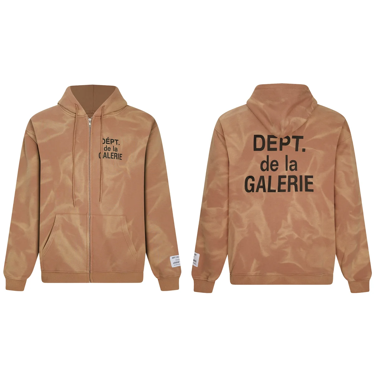 Gallery Dept. Gallery Dept. DEPT. de la GALERIE Tie-Dye Zip-Up Hoodie Yellow Yellow - 1