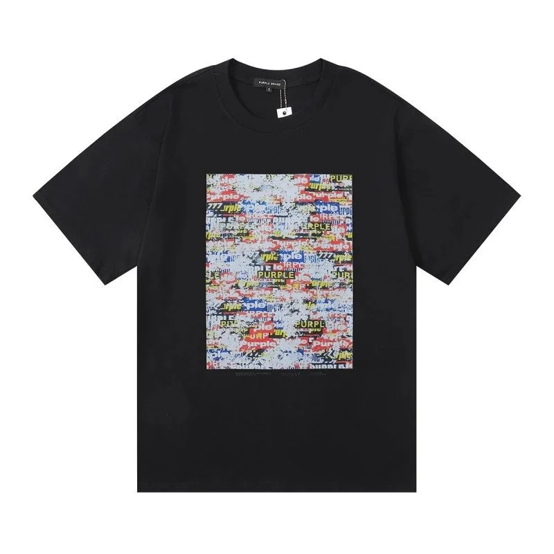 Purple Brand Purple Brand P001 Black Graphic T-Shirt Black - 1