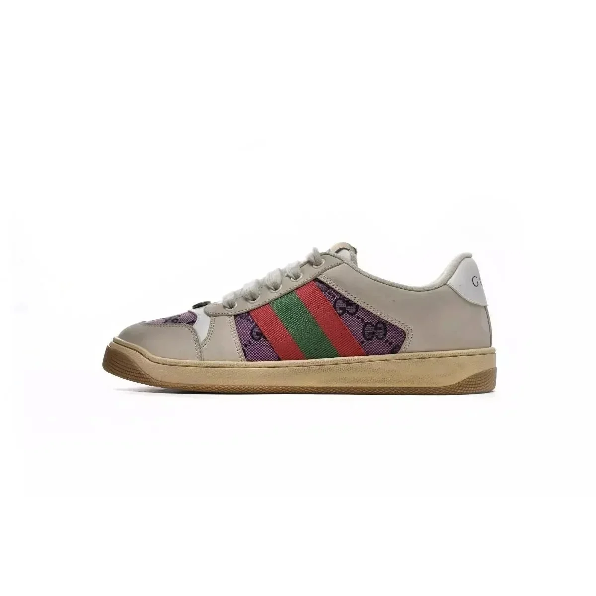 Gucci Gucci GG Supreme Purple Striped Sneaker Purple